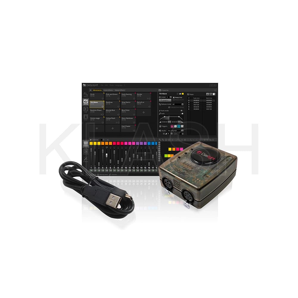 DASLIGHT DVC4 GOLD CENTRALINA USB DMX PROFESSIONALE IDEALE PER EVENTI DJ E CLUB NOLEGGIO A MILANO