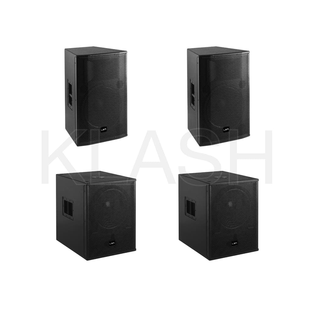 SET 2 x CASSE 15″ LEM T5A – 2 x SUBWOOFER 15″ LEM T5SA, AUDIO PROFESSIONALE PERFETTO PER IL NOLEGGIO A MILANO PER EVENTI E CONCERTI