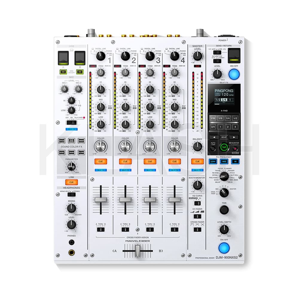 MIXER PIONEER DJ DJM 900 NEXUS 2 WHITE PER NOLEGGIO A MILANO CON DESIGN ELEGANTE E FUNZIONI AUDIO AVANZATE