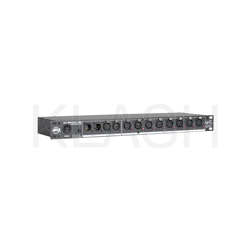 ADJ D4 BRANCH RM DISTRIBUTORE E AMPLIFICATORE SEGNALE DMX 4 VIE IDEALE PER NOLEGGIO IN EVENTI A MILANO