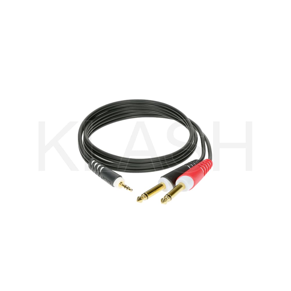 CAVO AUDIO MINI-JACK 3,5 MM A 2 JACK 6,3 MM 1 M PER COLLEGARE LAPTOP O SMARTPHONE A MIXER IN NOLEGGIO A MILANO
