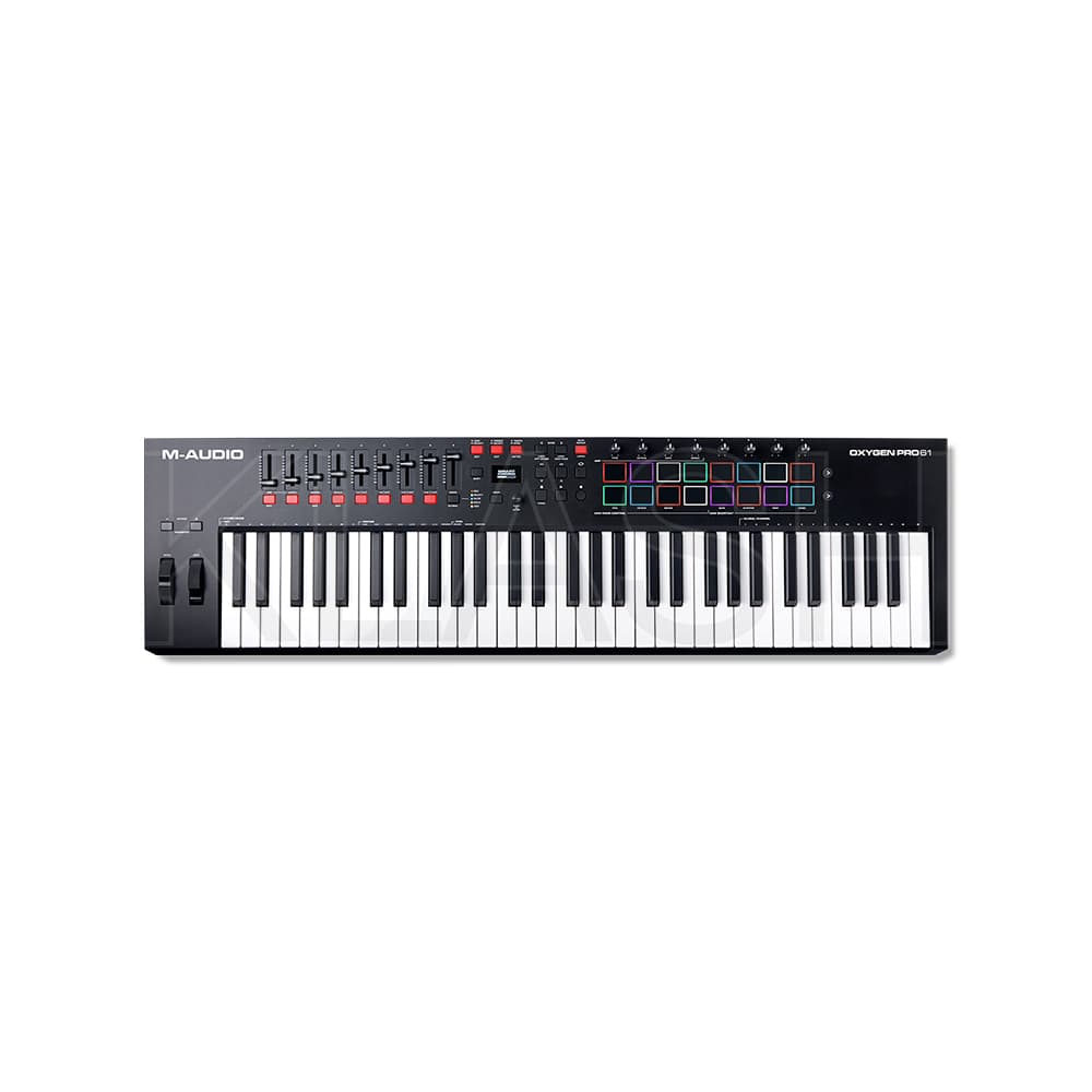M-AUDIO OXYGEN PRO 61 MASTER KEYBOARD USB 61 TASTI CON PAD RGB PER PRODUZIONE E LIVE DISPONIBILE PER NOLEGGIO A MILANO