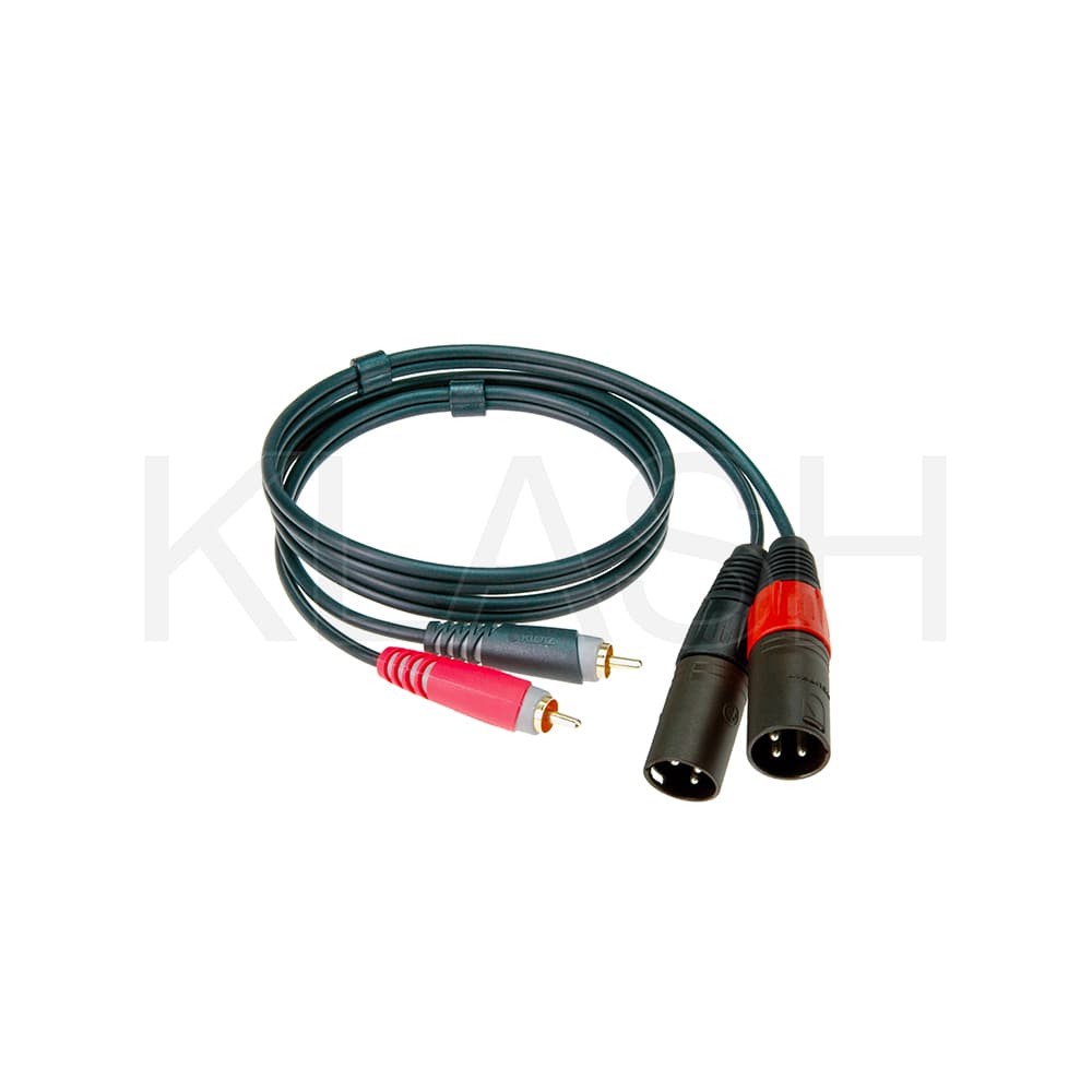 CAVO AUDIO 2 RCA A 2 XLR MASCHIO 2 M NERO PER COLLEGARE SORGENTI RCA A MIXER E DIFFUSORI IN NOLEGGIO A MILANO